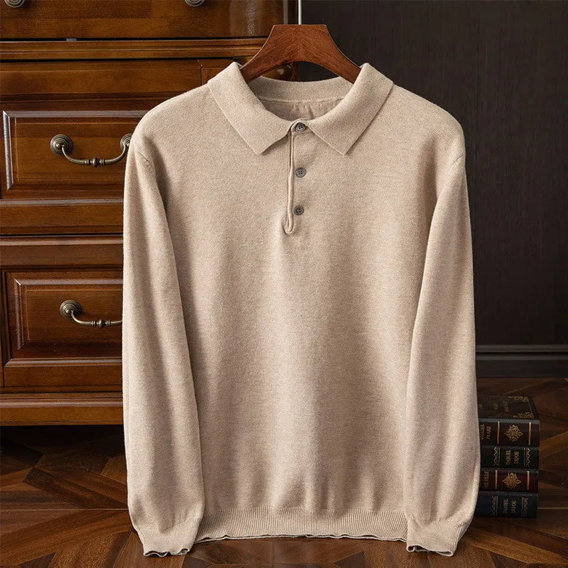 Polo Sweatshirt Met Knoopjes